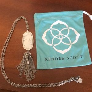 Kendra Scott Rayne Silver White Howlite Necklace